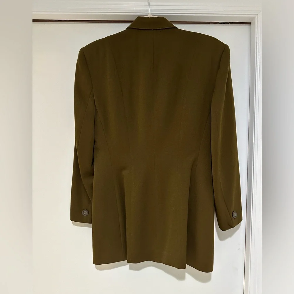 VINTAGE Dior green blazer with structured shoulders